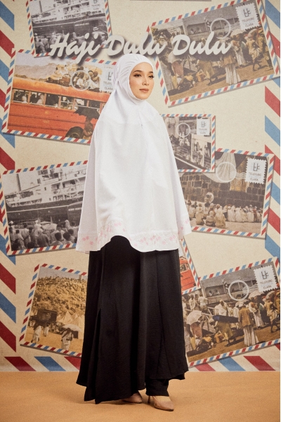 Mini Telekung Jamrah White